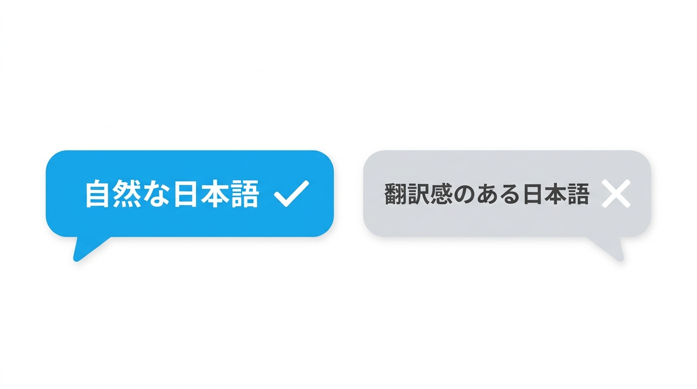 日本語対応の精度を比較するイメージ