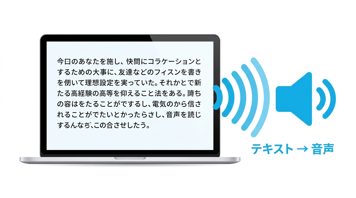 AIナレーションの概念を示すイラスト