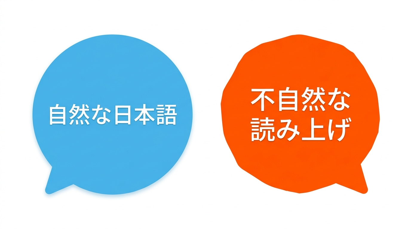 AIナレーションの日本語品質で選ぶイメージ
