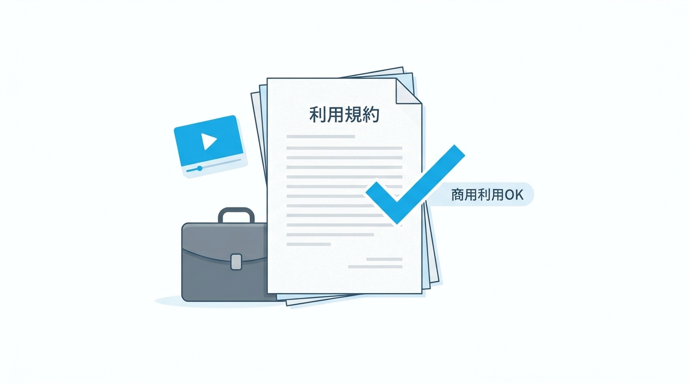 AIナレーションの商用利用を確認するイメージ