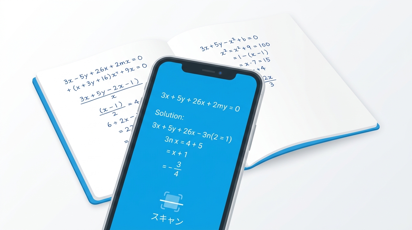 写真入力で数式を読み取るイメージ