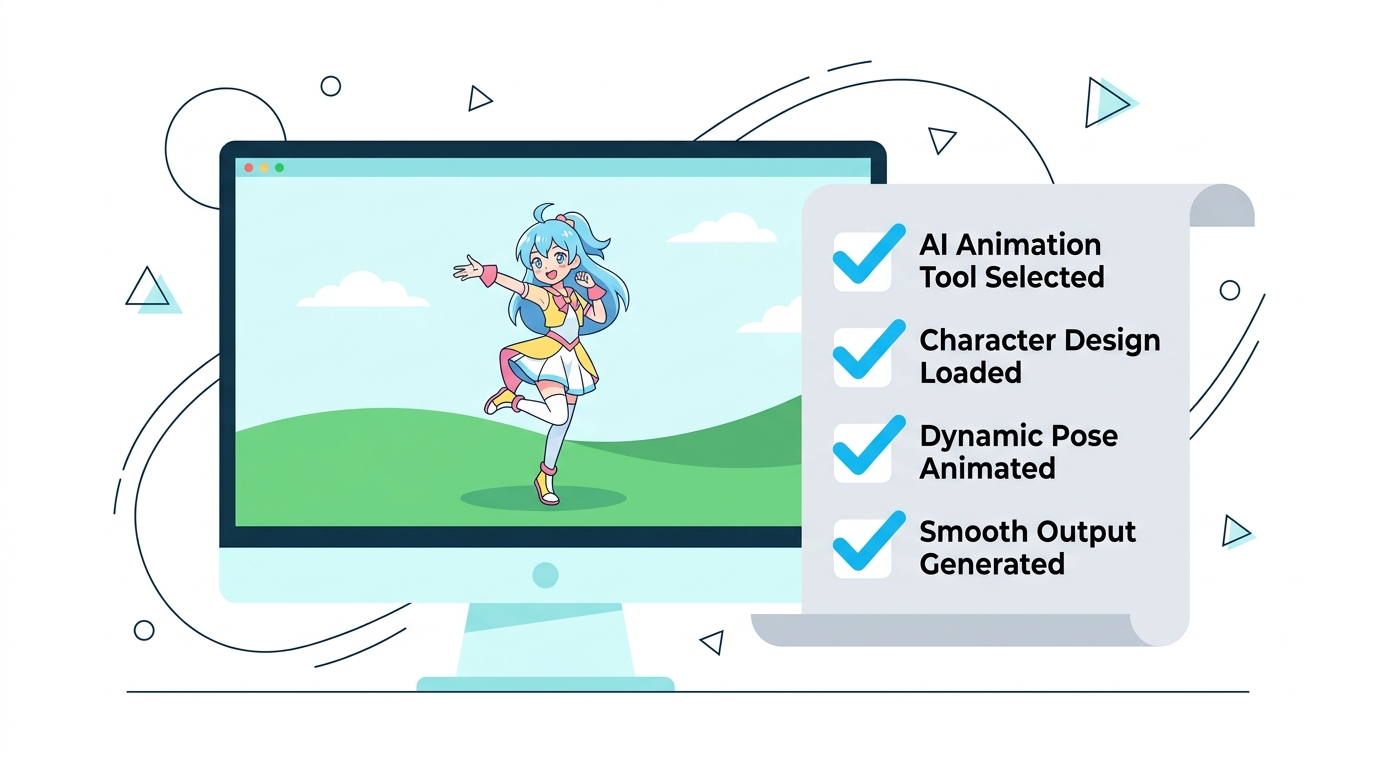 AIアニメーション作成の完成イメージイラスト