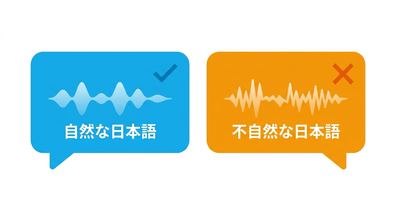 日本語ボイスクローン品質比較イラスト
