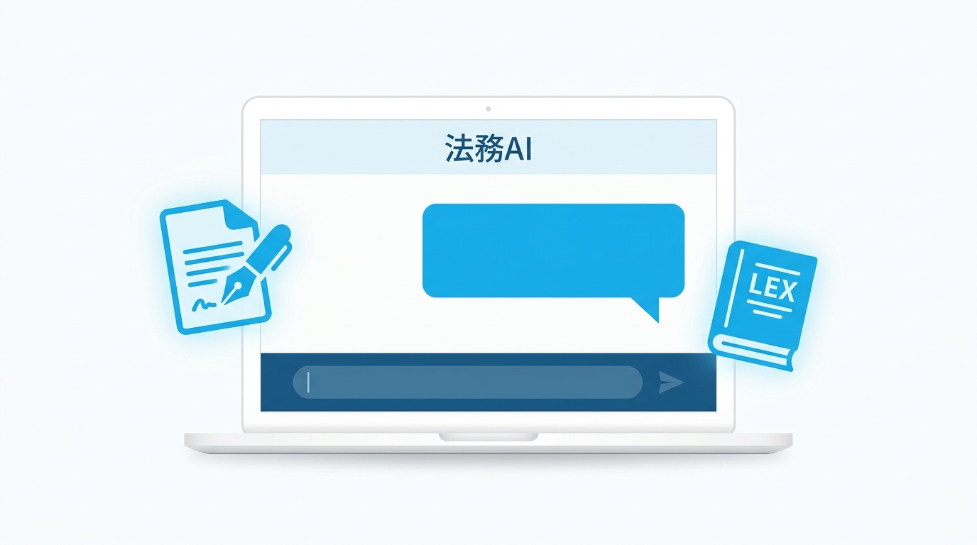 法務AIツールの概念を示すイラスト