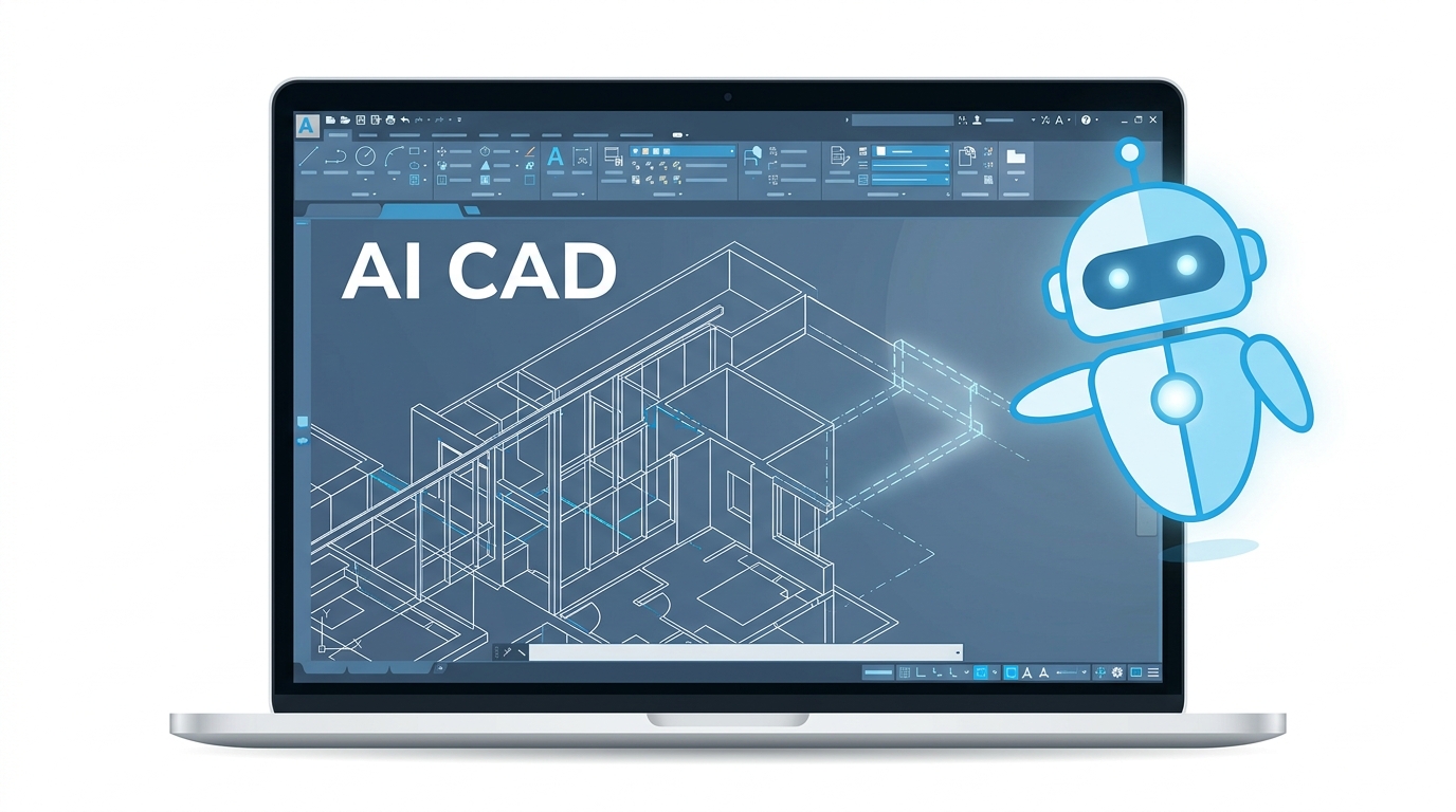AI CADソフトの概要を示すイラスト