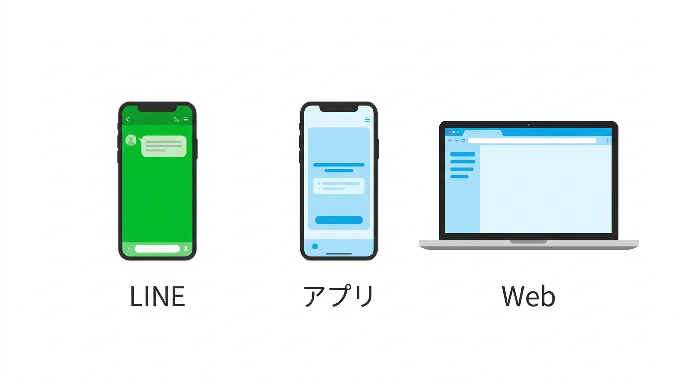 AIコーチングの利用プラットフォーム比較：LINE・アプリ・Web