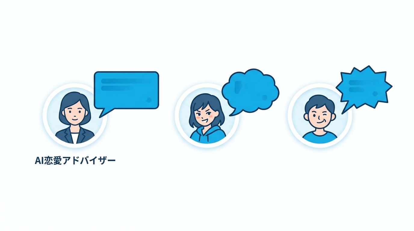 AI相談.comで悩み相談を活用するコツを示すイラスト