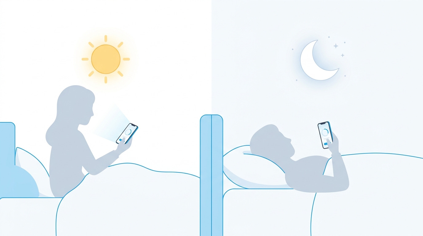emolを効果的に活用するコツ・朝夜2回の記録習慣を示すイラスト