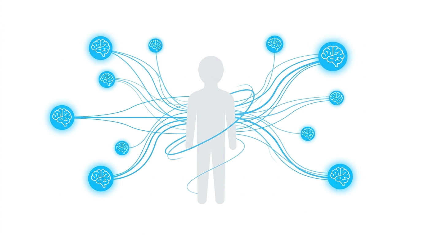 SELF MINDのAIパーソナライズ学習と他アプリとの違いを示すイラスト