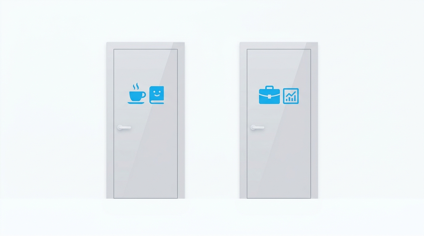 Talkfulの始め方・日常編とビジネス編の2コースを示すイラスト