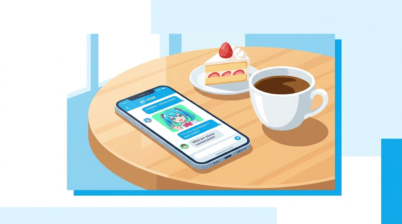 AIキャラクターとのシーン設定を活用するイメージ