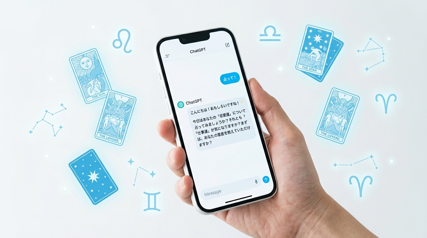 ChatGPT占いの概要を示すイラスト